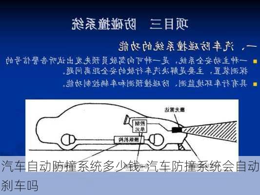 汽车自动防撞系统多少钱-汽车防撞系统会自动刹车吗